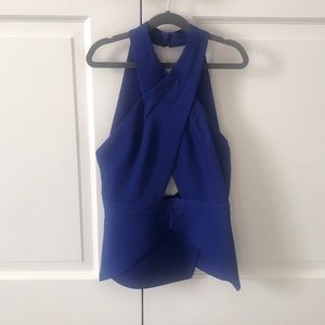 Fancy BCBG peplum top